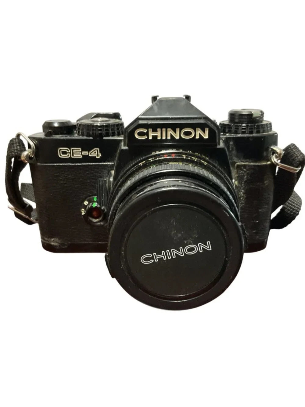 Vtg Chinon CE-3 35mm SLR Film Camera With 1:1.9 50mm Lens & Caps Tested Working